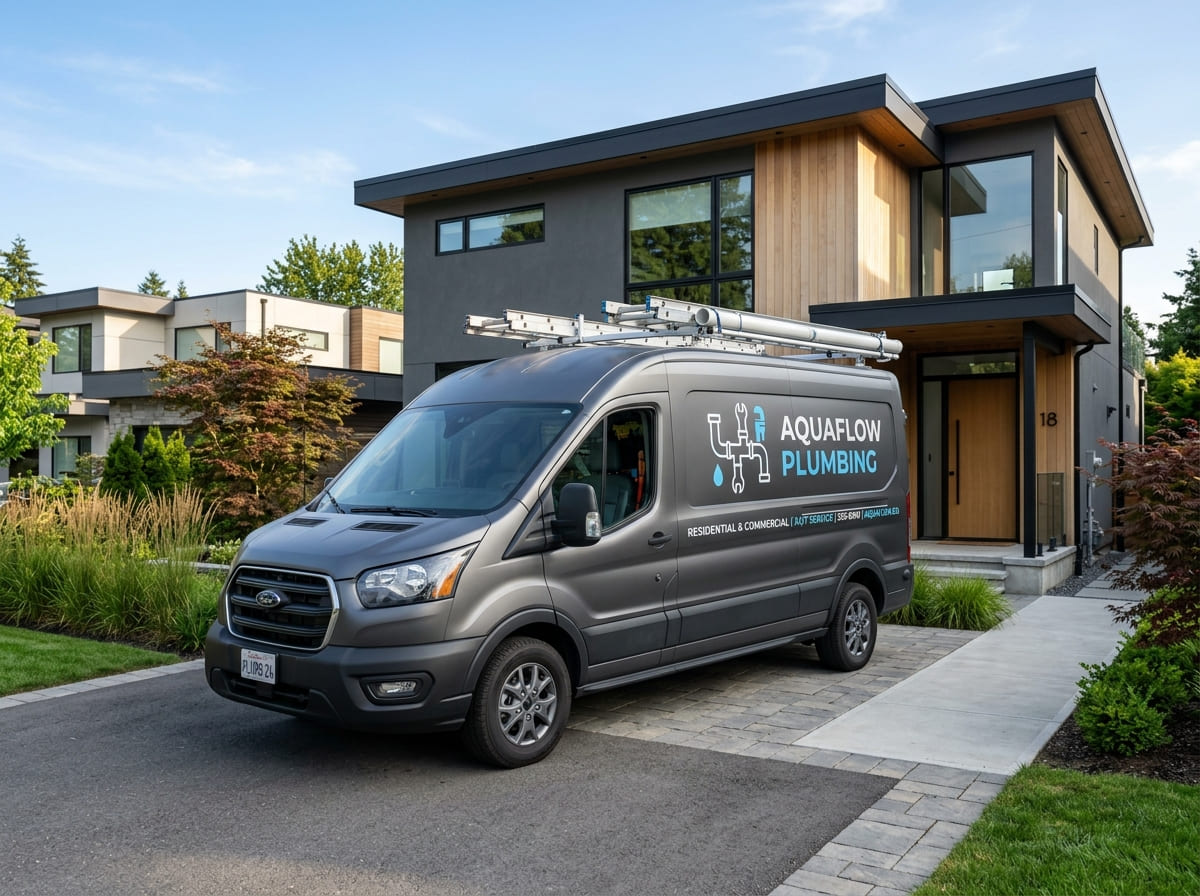 Professional plumber working